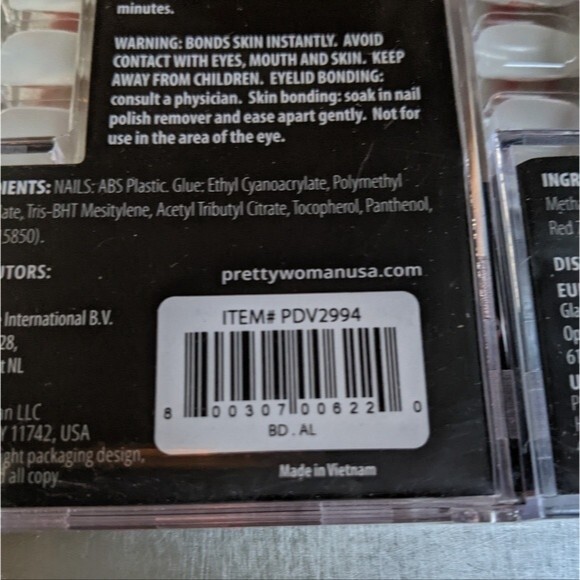 Pretty Woman Try Me Faux Nails Press On PDV2994 White / Watercolor 2 Pack Mani - Picture 5 of 5